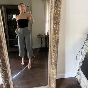 Zara Black and White Small Checkered Slacks